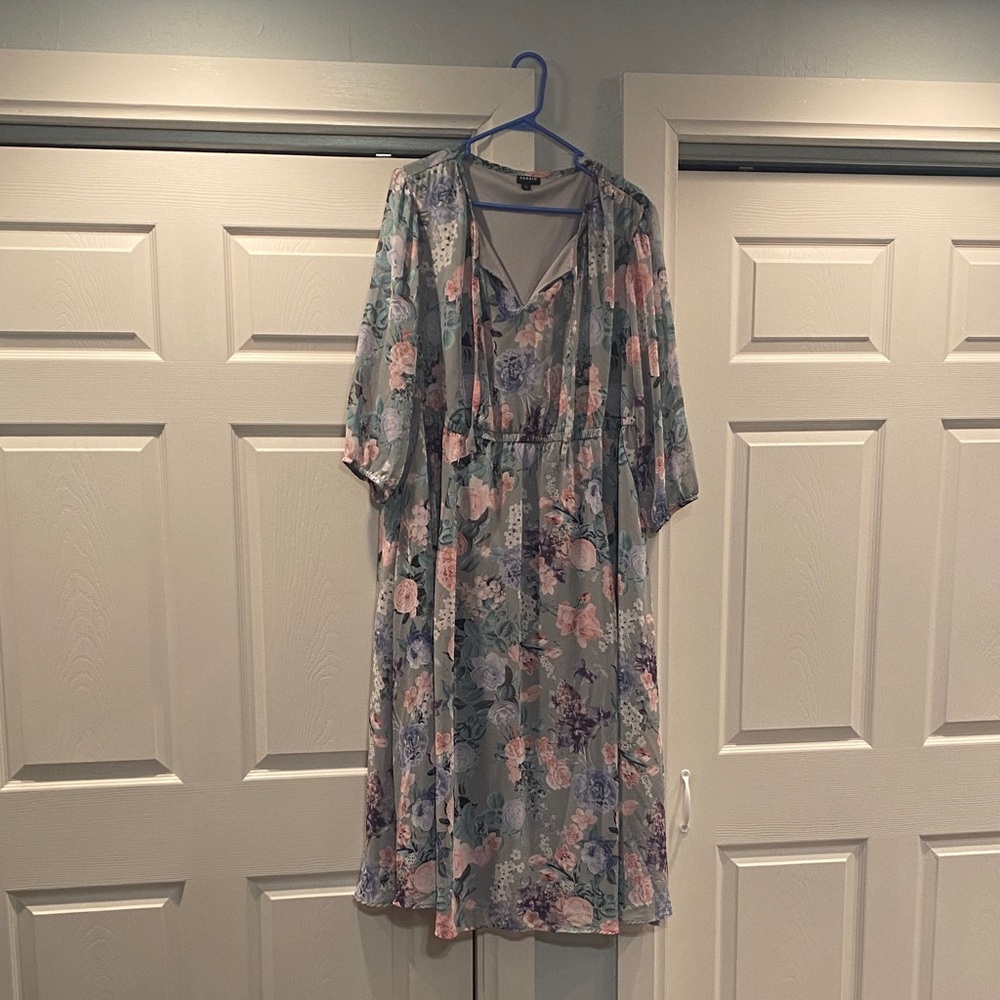 Torrid Floral Maxi Dress - Blue and Pink